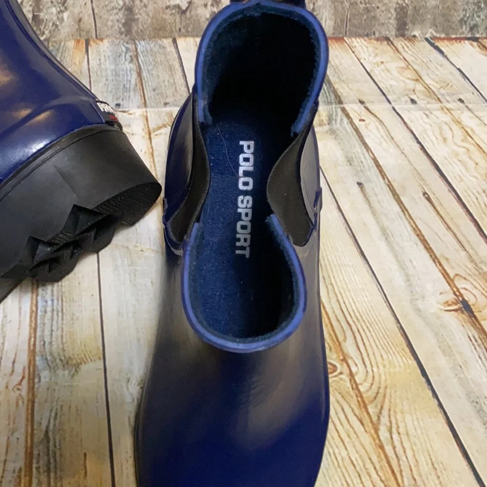Polo Ralph Lauren Polo Sport Blue Rain Boots Size 9